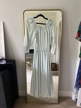 Tamara Mellon Mint Green Long Sleeve Maxi Dress